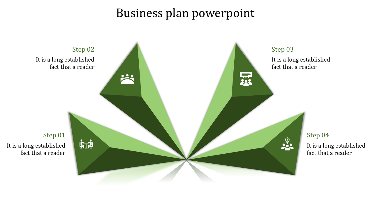 Inventive Business Plan PowerPoint Slide with Four Nodes